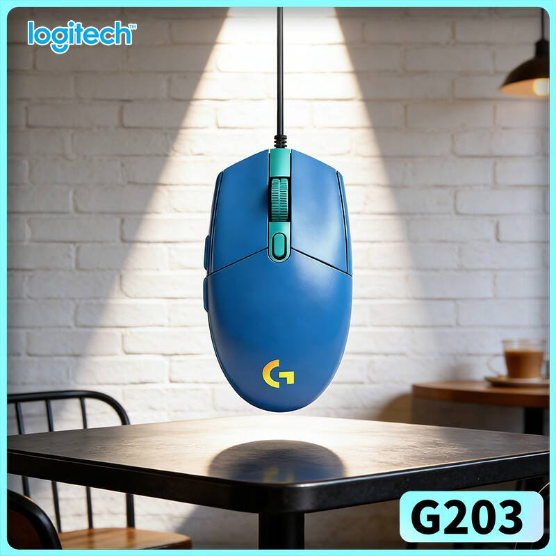 Logitech Mouse G203 - Logitech G203 wired gaming mouse high‑reliability