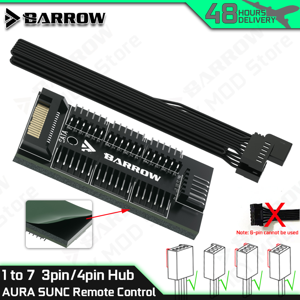 Barrow 7-Port Fan Controllers  - Fan Hub Rgb Controller review and price