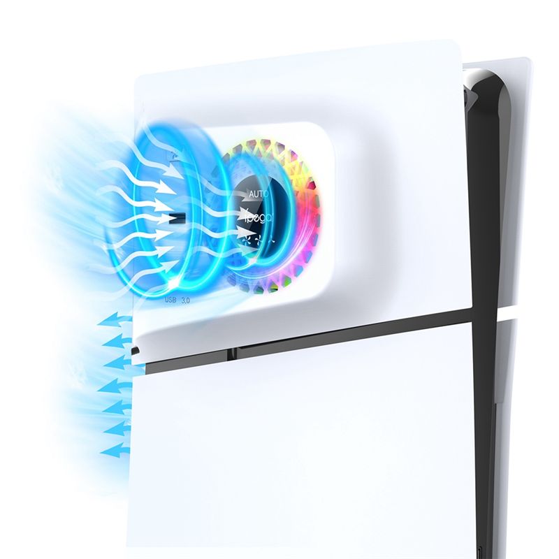 IPEGA For PS5 SLIM Temperature - Fan Hub Rgb Controller review and price
