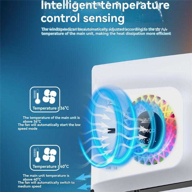 IPEGA For PS5 SLIM Temperature - Fan Hub Rgb Controller review and price