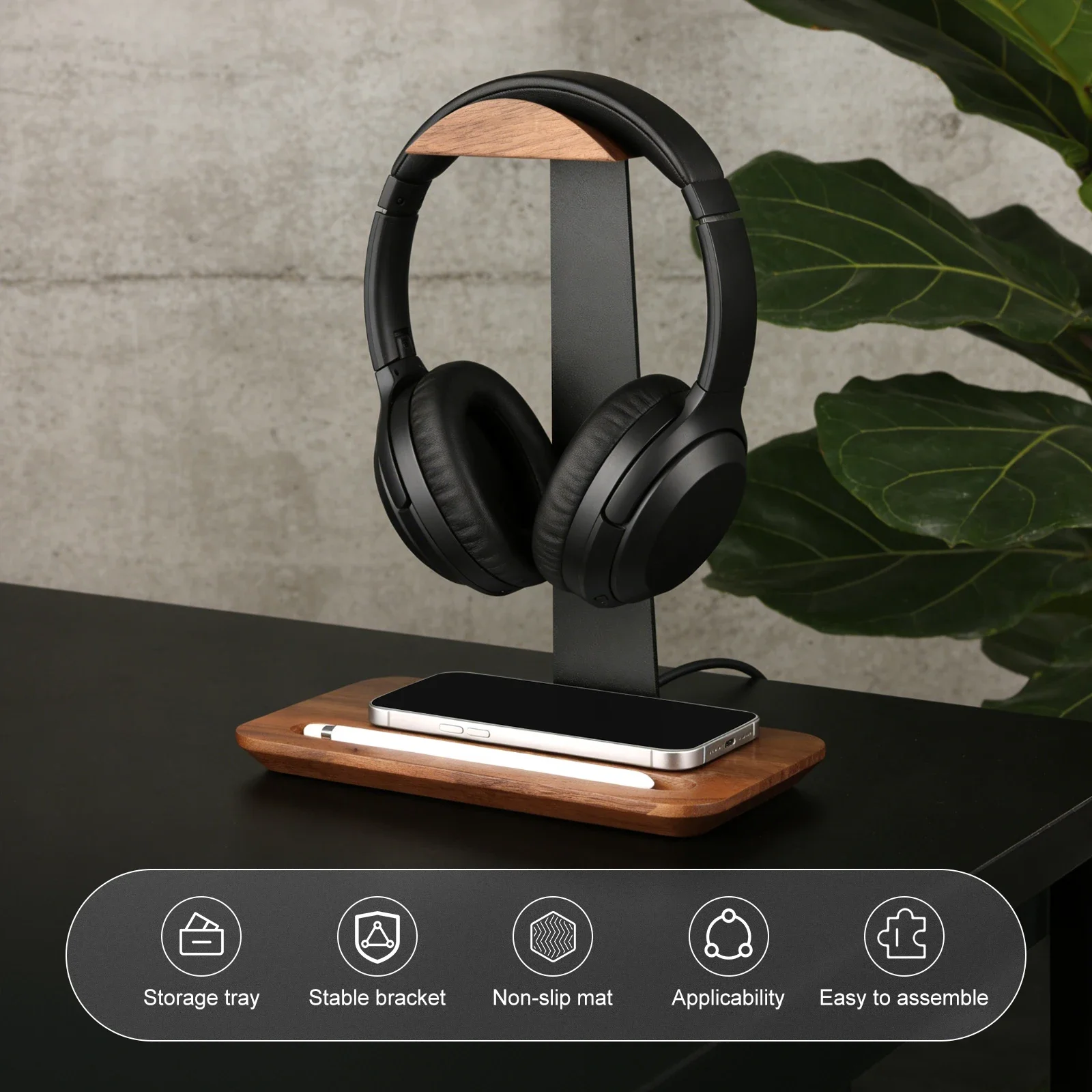 Universal Wood Headphone Stand - Gaming Accessories For Setup review and price