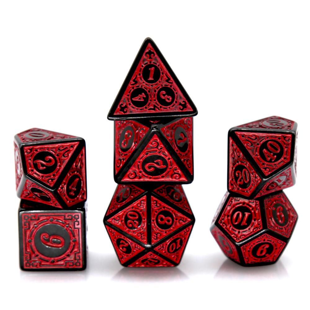 7Pcs Black Red Acrylic Polyhed - Gaming Handheld Accessories review and price
